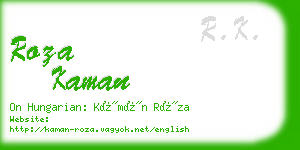 roza kaman business card